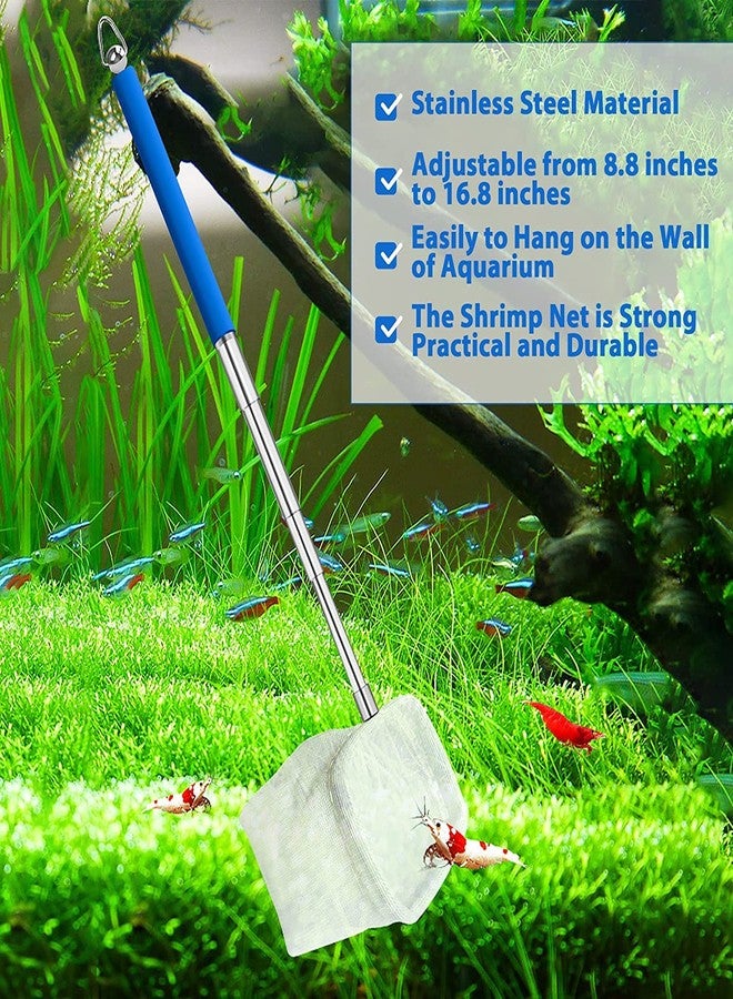 VAYINATO® Extendable Small Fish and Shrimp Catching Fish Net with Stainless Steel Handle (Colour May Varry) (Round) by Petzlifeworld - Image 2